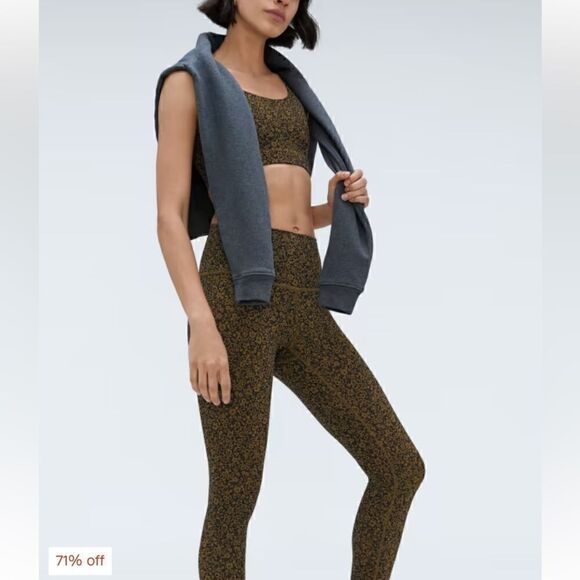 Everlane The Perform Legging Black Breen Floral sz XXS - Picture 1 of 10